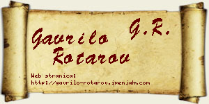 Gavrilo Rotarov vizit kartica